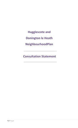 Hugglescote and Donington Le Heath Consultation Statement