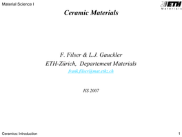 Ceramic Materials