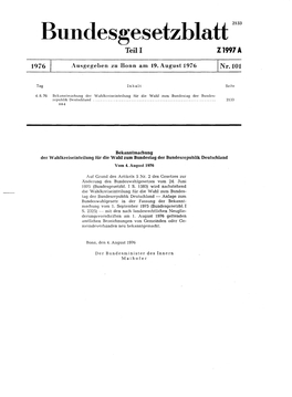 Bundesgesetzblatt 2133 Teil I Z 1997 A