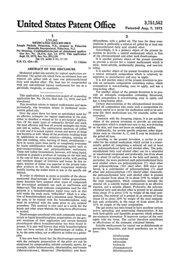 United States Patent Office Patented Aug