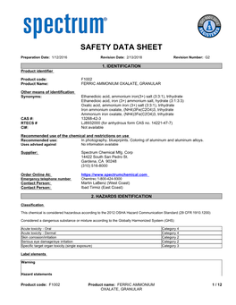 Safety Data Sheet