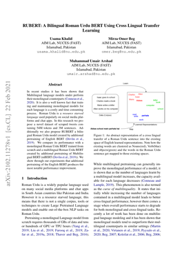 RUBERT: a Bilingual Roman Urdu BERT Using Cross Lingual Transfer Learning