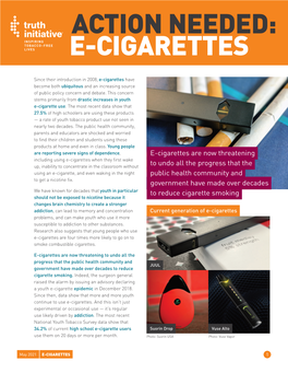 Action Needed: E-Cigarettes