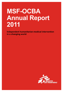 MSF-OCBA Annual Report 2011