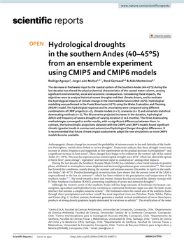 Hydrological Droughts in the Southern Andes (40–45°S)