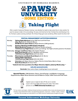 Taking Flight Activity Sheet