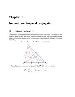 Chapter 10 Isotomic and Isogonal Conjugates