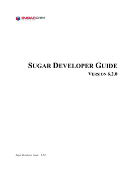 Sugar Developer Guide