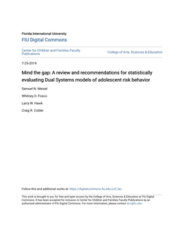 A Review and Recommendations for Statistically Evaluating Dual Systems Models of Adolescent Risk Behavior