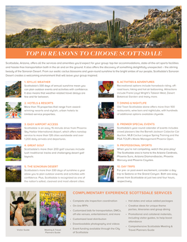 Top 10 Reasons to Choose Scottsdale