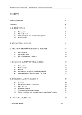 Paston Reserve, Peterborough, Cambridgeshire: Archaeological Evaluation