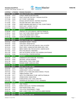 Schedule Quickprint TKRN-FM