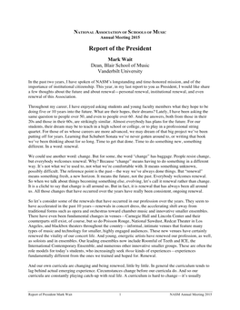 President's Report