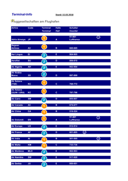 Terminal-Info Stand: 15.03.2018