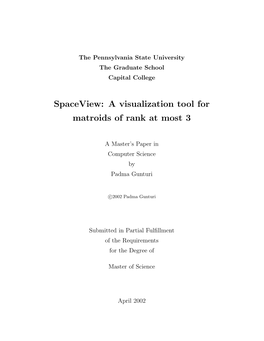 Spaceview: a Visualization Tool for Matroids of Rank at Most 3