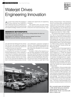 Waterjet Drives Engineering Innovation
