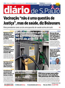 Vacinação “Não É Uma Questão De Justiça”, Mas De Saúde, Diz Bolsonaro Para Presidente Trata-Se De Uma Questão De Saúde Acima De Tudo P4