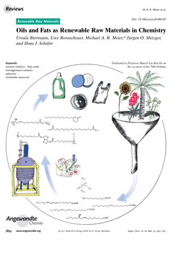 Oils and Fats As Renewable Raw Materials in Chemistry Ursula Biermann, Uwe Bornscheuer, Michael A