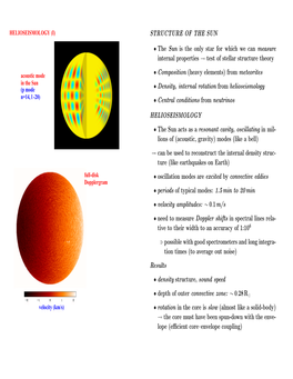 Structure of the Sun