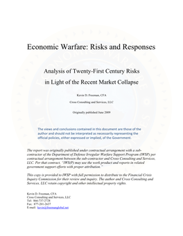 Economic Warfare: Risks and Responses