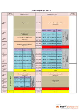 Science Program of ICEEA10