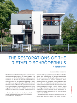 The Restorations of the Rietveld Schröderhuis