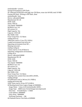 Snickerdoodle&gt; Saveenv Saving Environment to SPI Flash... SF