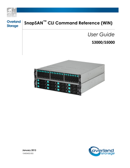 Snapsan S3000/S5000 CLI Command Reference (WIN