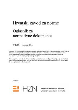 HZN Oglasnik Za Normativne Dokumente 6