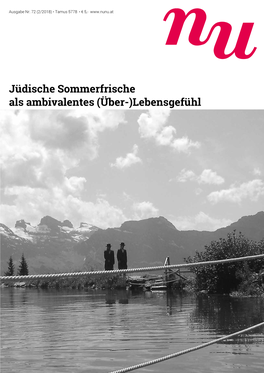 Jüdische Sommerfrische Als Ambivalentes (Über-)Lebensgefühl