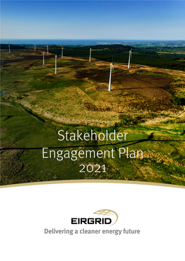 Stakeholder Engagement Plan 2021 Table of Contents