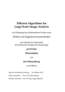 Efficient Algorithms for Large-Scale Image Analysis