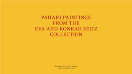 Pahari Paintings from the Eva and Konrad Seitz Collection