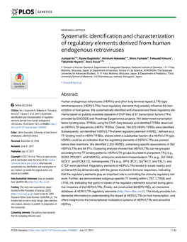 Systematic Identification and Characterization of Regulatory Elements Derived from Human Endogenous Retroviruses