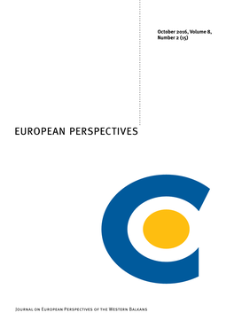 European Perspectives 2016, Volume 8, Number 2