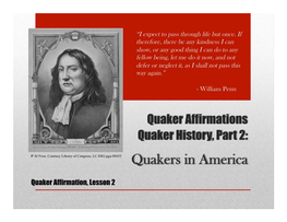 Quakers in America