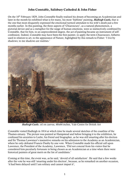 John Constable, Salisbury Cathedral & John Fisher