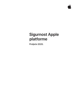 Sigurnost Apple Platforme Proljeće 2020