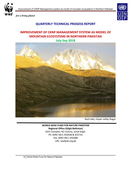 Improvement of CKNP Management System As Model of Mountain Ecosystems in Northern Pakistan for a Living Planet