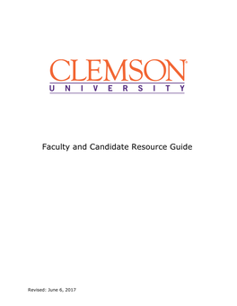 Faculty and Candidate Resource Guide