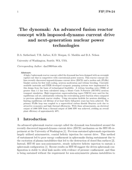 The Dynomak: an Advanced Fusion Reactor Concept with Imposed-Dynamo Current Drive and Next-Generation Nuclear Power Technologies