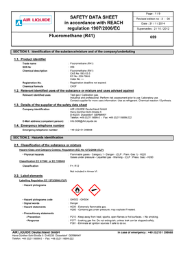 Fluoromethane (R41) 059