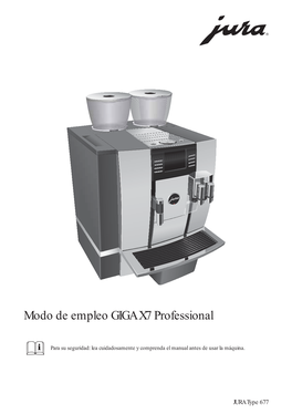 Modo De Empleo GIGA X7 Professional