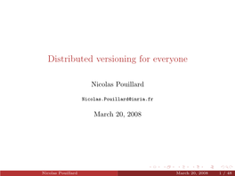 Distributed Versioning for Everyone