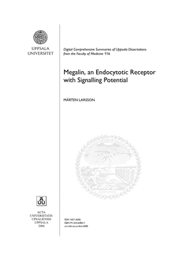 Megalin, an Endocytotic Receptor with Signalling Potential
