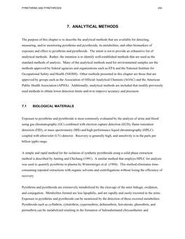 7. Analytical Methods