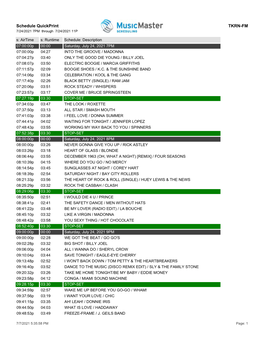 Schedule Quickprint TKRN-FM