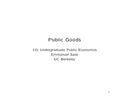 Public Goods