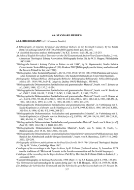 (Cf. 1.Common Semitic) a Bibliography of Ugaritic