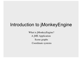 Introduction to Jmonkeyengine 3